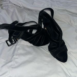 Black velvet heels women’s size 7.5